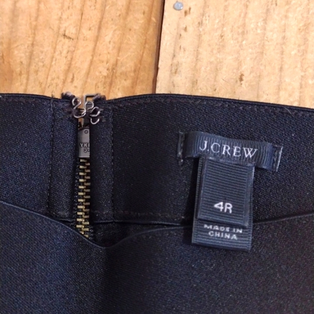 J Crew Gray Ponte Knit Pixie Pant w Exposed Back Zip 31090 - Picture 3 of 15